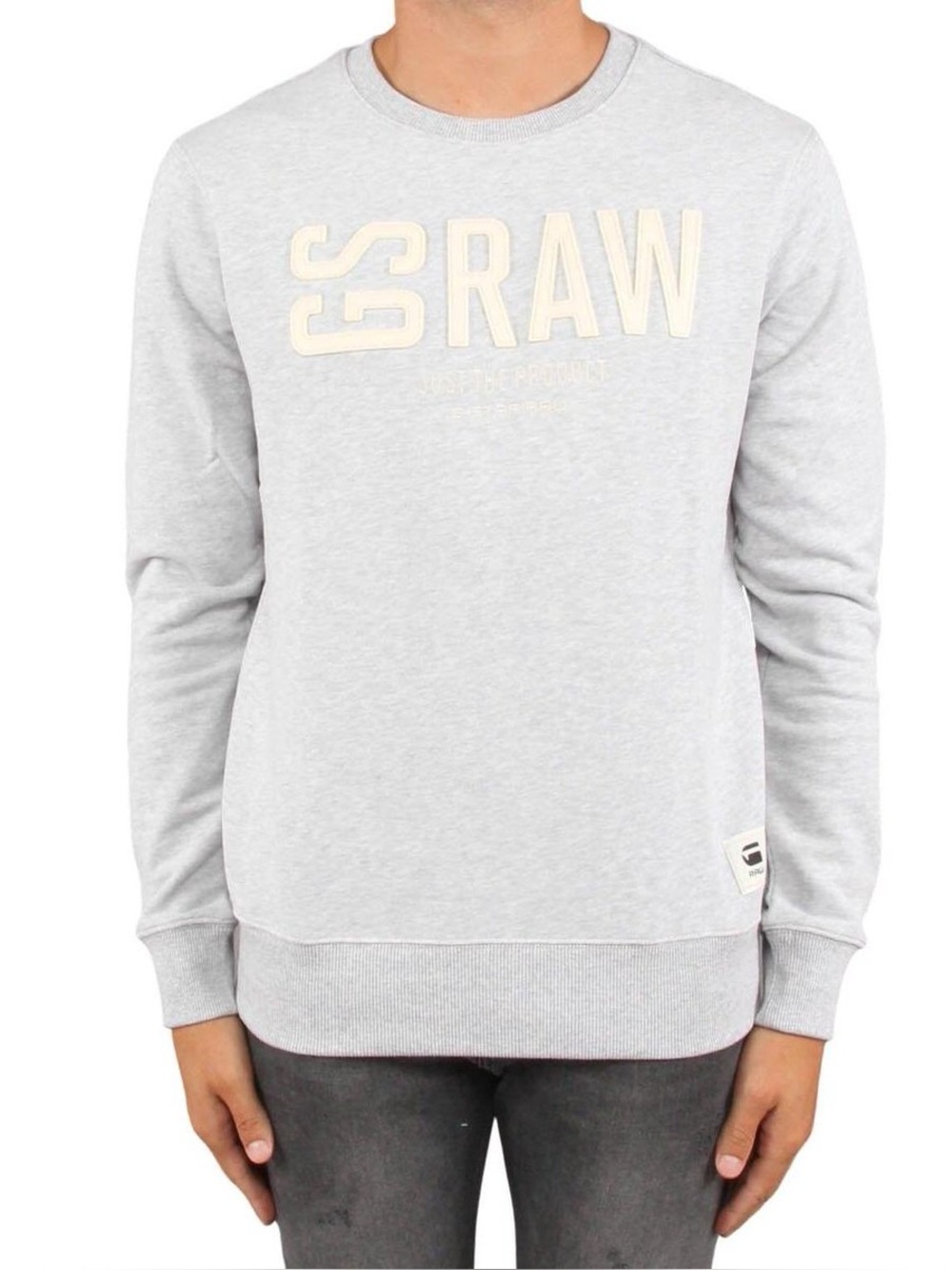 G Star Raw Core Sweatshirt Embroidered Logo Grey Pullover Crewneck Unisex